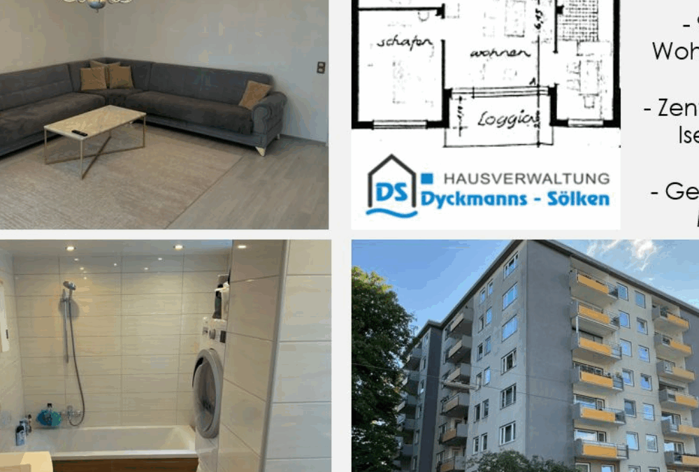 Zentrumsnahe 3-Zimmer-Wohnung mit Süd- Westbalkon